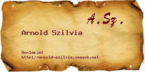 Arnold Szilvia névjegykártya